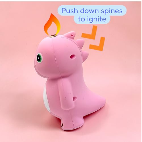 Encendedor novedoso Nivek bebé dragón rosa kawaii miniatura 3