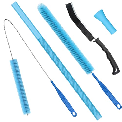 kioguc 4 Pack Dryer Vent Cleaner Kit Dryer Lint Vacuum Attachment Flexible Hose & Brush Set for Dryer Vent Cleaning Universal Shop Vac Accessories Lint Trap Cleaner & Home Cleaning Tools