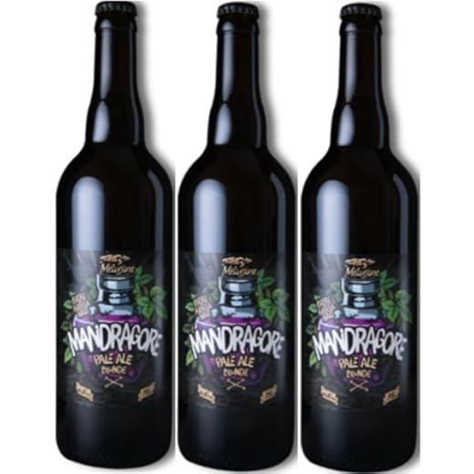Bière Mélusine Artisanal Vendéenne Mandragore 4,8% - blonde Pale Ale 3 x 75cl.