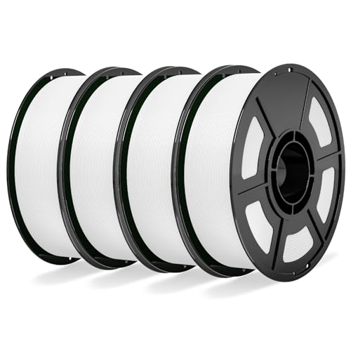Image of 3D Printer ASA Filament Bundle White, Neatly Wound 3D Printing Filament 4kg (2.2lbs),ASA Filament 1.75mm Dimension Accuracy + /- 0.02mm, 3D Printer Filament ASA White