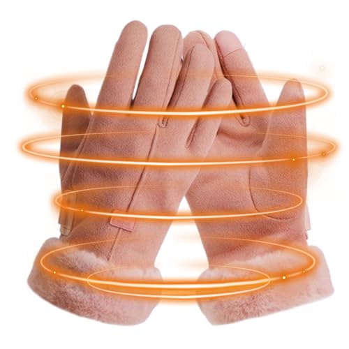 Bvizyelck Guantes De Esquí Calefactables | Calentador de Mano Impermeable y Espesado | Guantes de Invierno Eléctricos con Carga USB, Antideslizantes y para Pantalla Táctil | para Clima Frío, Esquí,