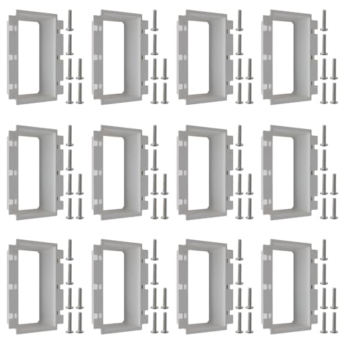 3-Gang BE3 Non-Metallic Electrical Power Outlet Box Extender(ETL Listed),Electric Boxes Extender for Outlets for Power Switch Receptacles Accessories,Fire Rated for 2 Hours,12-Pack