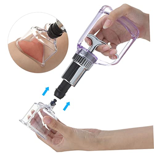 Kit de ventosas manuales con bomba de vacío para terapia de cupping en casa, seguro para masajes corporales y faciales, succión fuerte miniatura 6