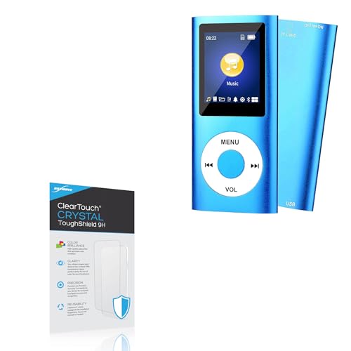 BoxWave Screen Protector Compatible with Gracioso Mp3 Player (1.8 in) - ClearTouch Crystal ToughShield 9H (2-Pack), Clear 9H Tough Flexible Film Screen Protector