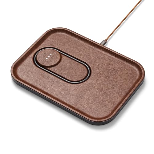 COURANT MAG:3 Classics Charger and Tray - Italian Leather, Multi-Device Charger Compatible with...