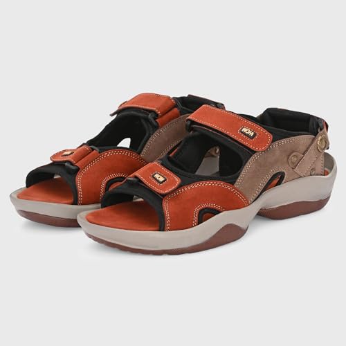 Image of Centrino Sandals for Men |Comfortable Sandals with Grip Insole & Quality|Flat Casual Sandals With Adjustable Velcro Closure For Easy Wear With Flexible Fitting And Trendy | Stylish Men's Casual Sandal With Unique Sole Design for Office & Travel (3263)