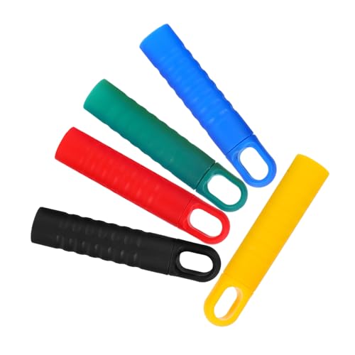 Yardenfun 5Pcs Push Broom Handle End Cap Replacement Grip Sleeve Compatible with Clothesline Stick and Household Cleaning Tools Ergonomic Design for Comfortable Use