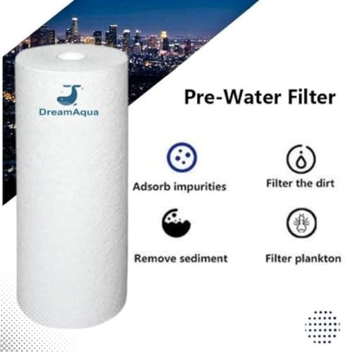 Image of DreamAqua 5 Inch Washing Machine Spun Cartridge Filter | Universal 5 inch Refill for Front & Top Load | Compatible with LG, Samsung, IFB, Whirlpool | High Sediment Removal | Pack of 4