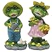 WTREEW Frog Garden Statue - Happy Frog Couple Statue for Home Garden Patio Frog Decoration, Frog Gift for Parents, Partner, Frog Lover(Pack of 2)