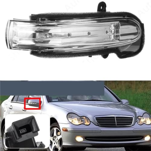 Intermitente retrovisor Benz W203 soluciona fallo luz señal giro espejo Clase C derecho 6