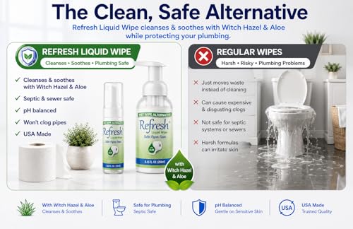 Image of Refresh Liquid Wipe Free Toilet Paper Foam, Sensitive Skin Formula, 8.45 Fl Oz