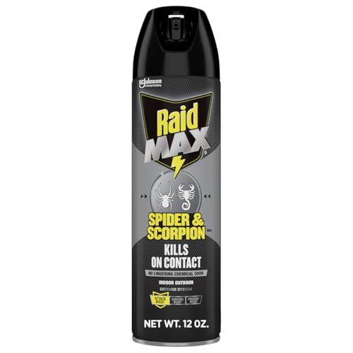 Raid Max Spider and Scorpion Killer, Kills Spiders, Scorpions, Roaches, Ants, Waterbugs, Earwigs, 12...