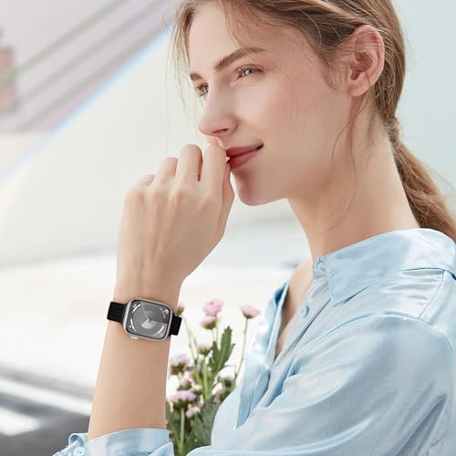 Image of Slim Braided Bands for Apple Watch Band 40mm 41mm 42mm 38mm 46mm 44mm 45mm 49mm Women,Stretchy Solo Loop Nylon Elastic Thin Narrow Skinny Strap for iWatch Ultra 3 SE 3 Series 11 10 9 8 7 6 5 4 3 2 1