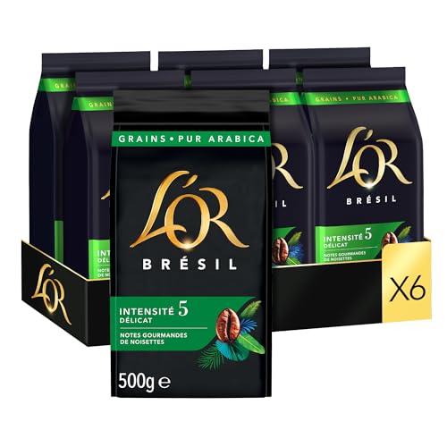 L'OR Sélection Grains Brasilien 500g - Arabica, Medium Roast, Ganze Bohne, 100% Arabica, Ideal für Espressomaschinen oder Mühlen, 1 x 500g