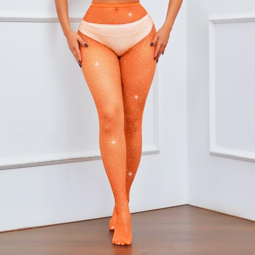 Image of FANCAME Fishnet Stockings for Women Halloween Sparkly Tights Plus Size