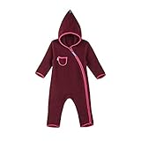 finkid fleeceoverall Wollfleece Finkid Puku Wool, 70-80/70/80 Kinder, Cabernet/Persian red
