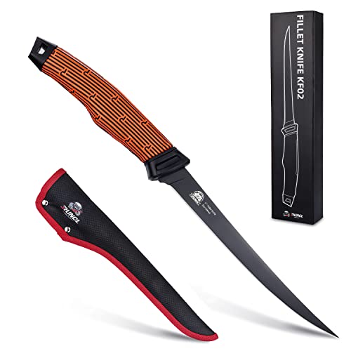 Runcl Fishing Fillet Knife, Professional Level 5Cr15Mov Stainless-Steel Blades 6"/7"/9" With Corrosion Resistant Coating, Non-Slip Rubber Handles, Protective Sheath, Perfect For Fresh Or Saltwater（7"） #TOP9