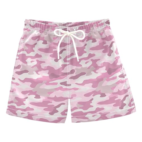 JUNZAN Silver Gray Camo Boys Swim Trunks Toddler Swimming Trunks for Boy Beach Swim Shorts