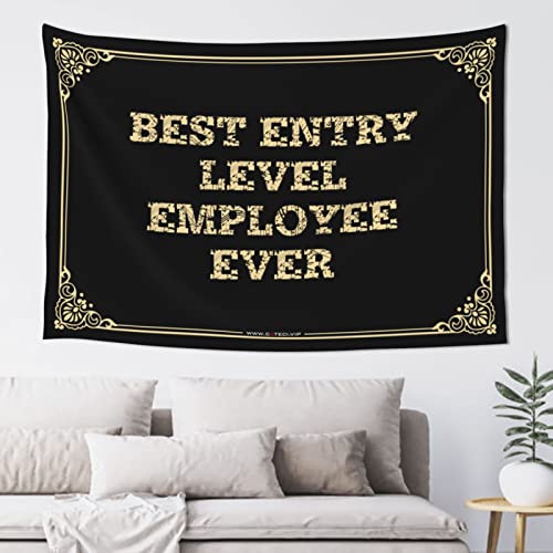 Man Cave Rules Best Entry Level Employee Ever Tapestyr Dorm Room Tapestry Garage Accessories For Man Cave (Color : Colour, Size : 100X150CM)