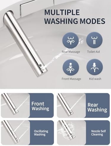 bidet toilet seat side view - smart heated toilet seat