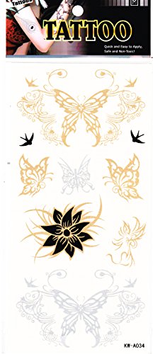 �t���b�V���^�g�D�[�V�[�� GOLD Flash Tattoo �S�[���h��V���o�[�ɋP���u���X���b�g �A���N���b�g