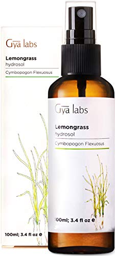 Gya Labs Lemongrass Spray for Outdoor Protection & Mood Balance - Body Mist to Keep Pesks Away - Face Mist Spray to Uplift Mood - 100% Pure Unrefined Essential Oil Spray for Skin Care - 100ml