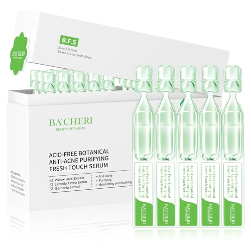 Gentle Botanical Acne Treatment for Face – Acid-Free Spot Facial Serum with Niacinamide & Witch Hazel, Soothes Redness & Controls Breakouts for Sensitive, Oily & Acne-Prone Skin – 1.2 ml × 30 Ampoules