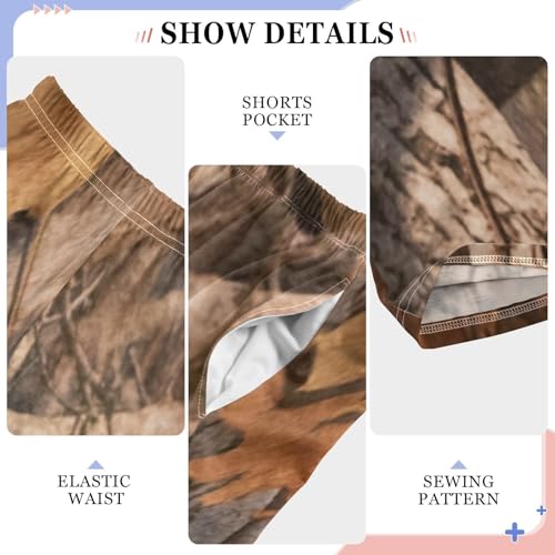 ZZXXB Tree Camo Boys Long Pants Soft Trousers Elastic Waist Kids Lounge Bottoms with Pockets S-XL4