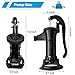 Cast Iron Pitcher Pump Manual Hand Well Pump Suction Pump Max lift 25 ft for Garden Yard Farm Home Emergency Back-up Water Pump
