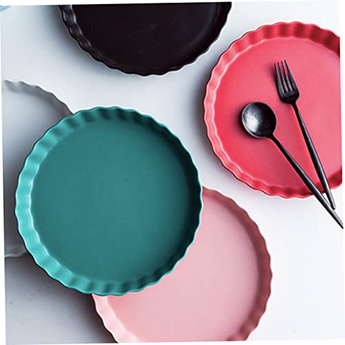 Plato negro redondo para sushi y comidas diarias miniatura 4