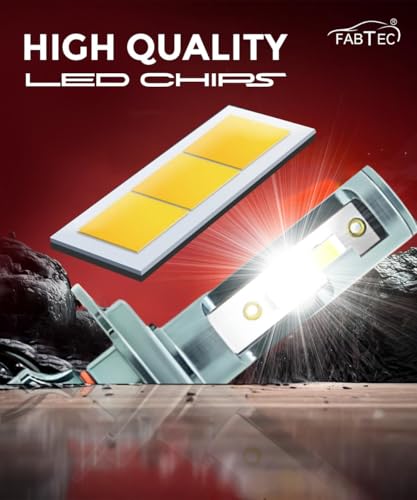 Image of FABTEC Max5 H4 LED Headlight Bulbs for Bikes, Motorcycles & Scooty 50w /4600 Lumens Super Bright 6000K Pure White Conversion kit Driving Headlamps, (Pack of 1)