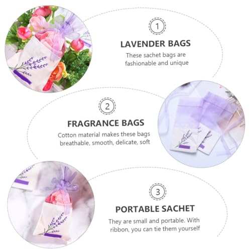 Bolsas de Sachet de Lavanda 15pcs para Armarios miniatura 3