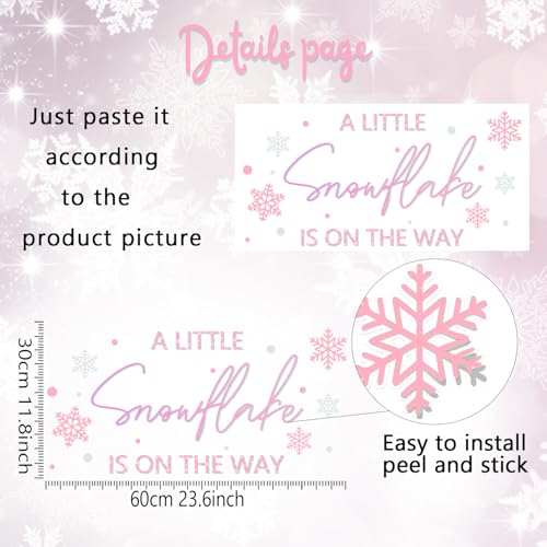 Adorno de Pared para Fiesta Baby Shower Copo de Nieve miniatura 2