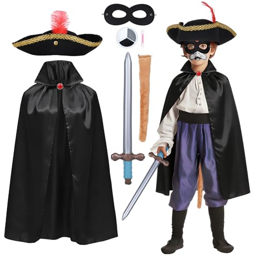iZoeL Rat Costume for Boys Girls Rat World Book Day Costumes for Kids 2026 - Hero Man Character WBD Fancy Dress for Childrens Robber Pirate Carnival Cos Party