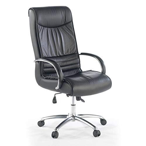 ofiprix | Sillon Oxford | Sillon de Oficina | Silla Ejecutiva | Sillón Despacho | Piel Sintética | Base de Aluminio | Brazos Tapizados | Color Negro