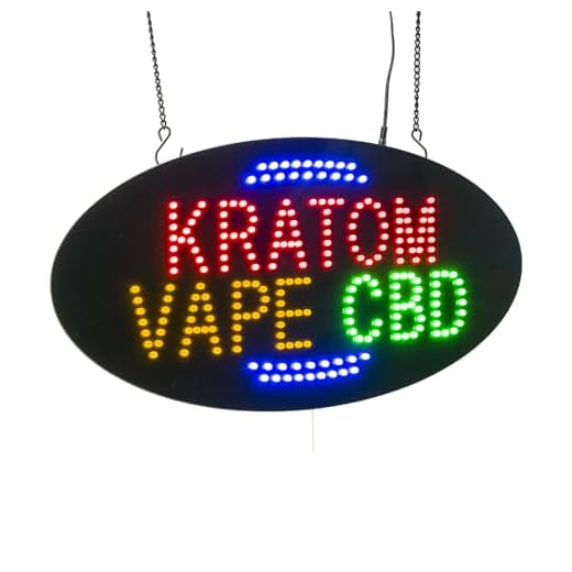 Can you bring kratom in checked luggage LED Kratom Vape CBD Sign for Shop