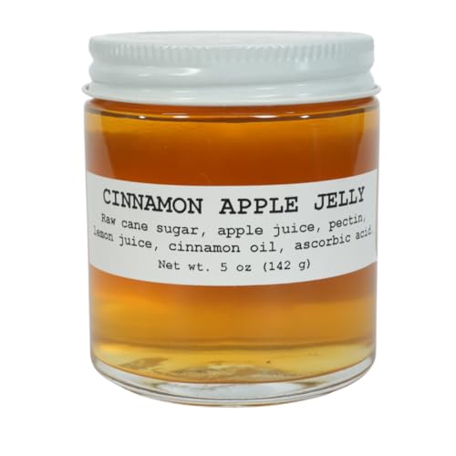 Gelatina de manzana y canela, 5 onzas Artesanía, Gourmet, Mermeladas y Jaleas inusuales hechas en Virginia Occidental, Estados Unidos