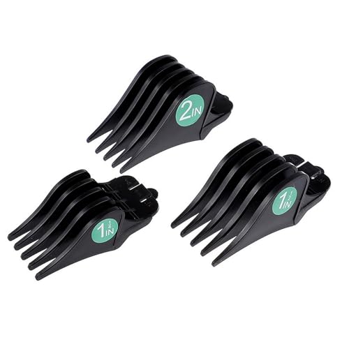 Clipper Guards Set 10 12 16 (1.25 1.5 2 inch) for Wahl Hair Clippers, Hair Clipper Guards Compatible with Wahl Clippers 8148 1919 8504 8591 2240 2241 and Most Hair Clippers, Black