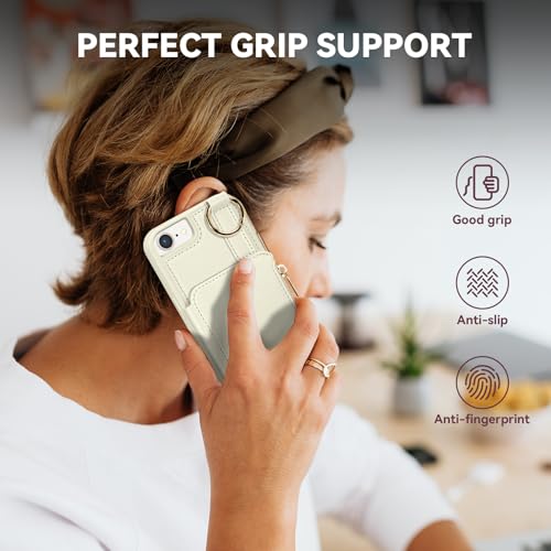 Coque iPhone SE 2020 antichoc Kuafcase finition matte blanc vieilli