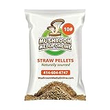 MushroomMediaOnline Wheat Straw Pellets - Great for Gourmet Mushroom Growing Substrate, High Absorption; 10 Pounds