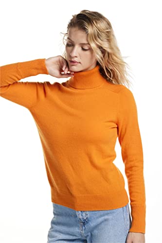 Image of EURKEA Women's Turtleneck 100% Cashmere Sweater, Long Sleeves Pullover Winter Top for Women, Gift Ready