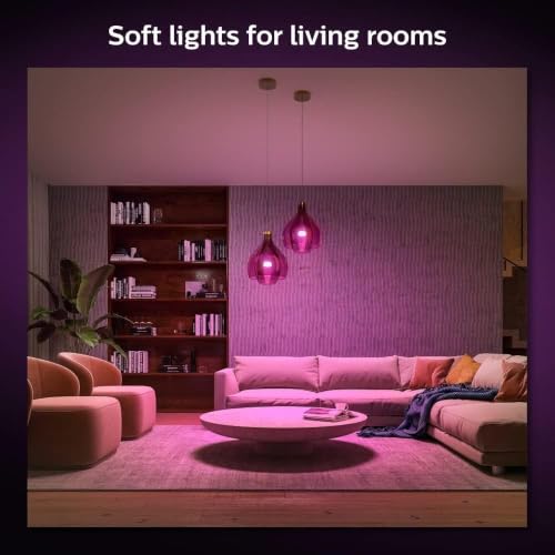 Philips Hue A19 LED Smart Light Bulbs - Flicker-Free 75w Light Bulbs - Control with Hue App - Compatible with Alexa, Google Assistant, and Apple HomeKit - E26 Base - 2 Pack - image 7