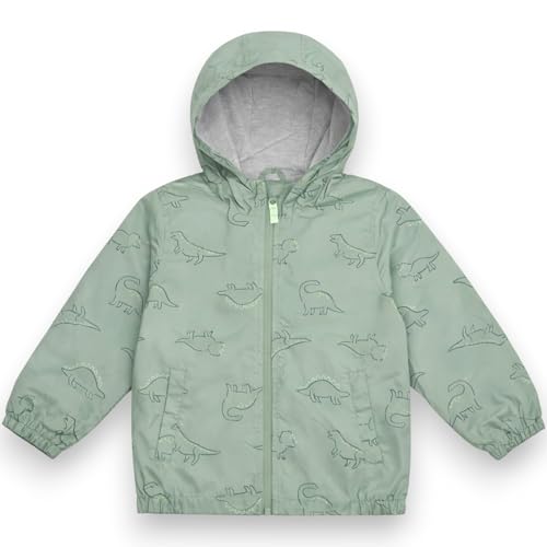 Carters Toddler/Little Boys His Rainslicker Rain Jacket Transitional Windbreaker Green Dinos 5T