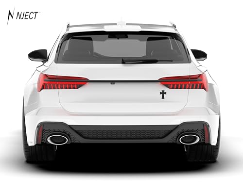 Cruz cristiana emblema exterior plástico universal coche camión adorno cónico 3.4 x 2.6 pulgadas 4