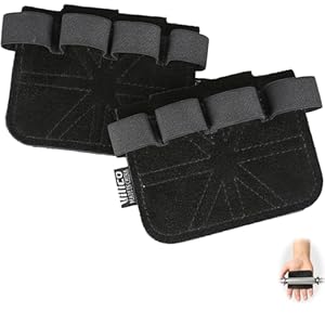 1 Paire Gants de Fitness, Gants d&rsquo;entraînement Ouverts Bandes de Traction Fitness Grip Pads Respirant Confortable Antidérapant Accessoires D&rsquo;entraînement pour Musculation Gymnastique Powerlifting