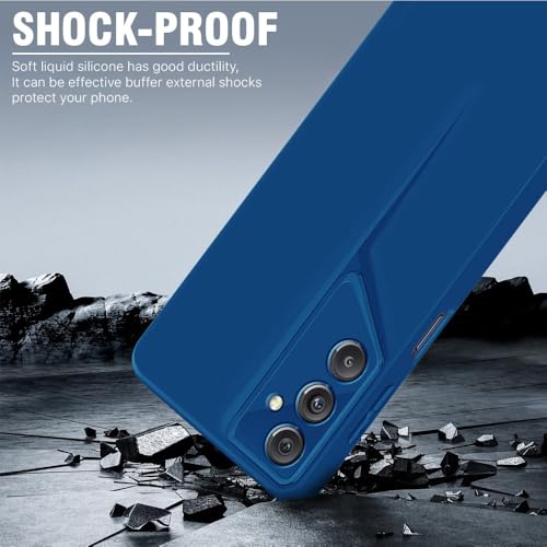 Image of WOW IMAGINE Slim Back Cover for Samsung Galaxy M34 5G | Galaxy F34 5G | Blade Series Ultra Thin Case with Lightweight Design | Camera Protection | Soft Matte Silicone Flexible Mobile Case - Blue