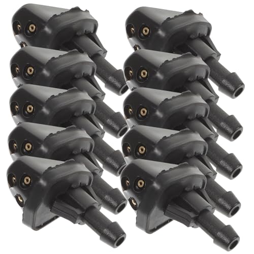 GRIRIW 10pcs Windshield Washer Nozzle Kit for Auto Replacement Spray Nozzles Durable Washer Accessories for Clear Visibility Safe Driving in Snow Ice or Car Wash