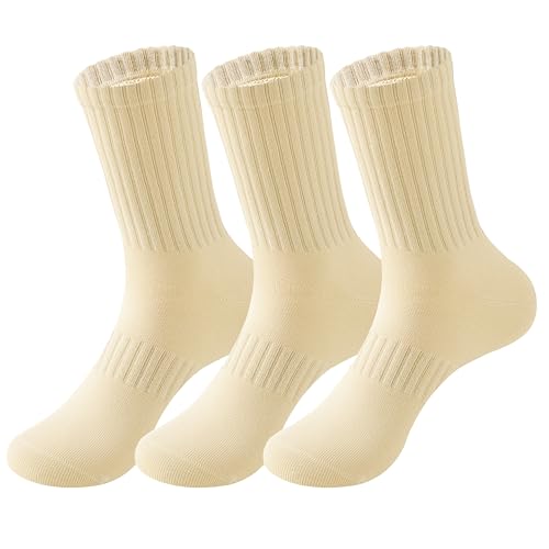 Image of MAGIARTE Womens Athletic Cotton Crew Socks Moisture Wicking Breathable Sports Casual Socks for Women 3 /5-PACK
