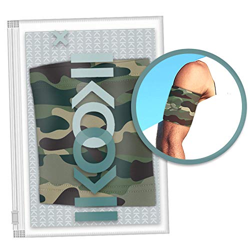 IKOOKI Abbott Freestyle Libre - Dexcom G4 G5 G6 - Guardian Sensor - Omnipod - Brazalete Protector del Sensor De Glucosa - Flexible Cómodo y Reutilizable - Color Camuflaje  Talla 20