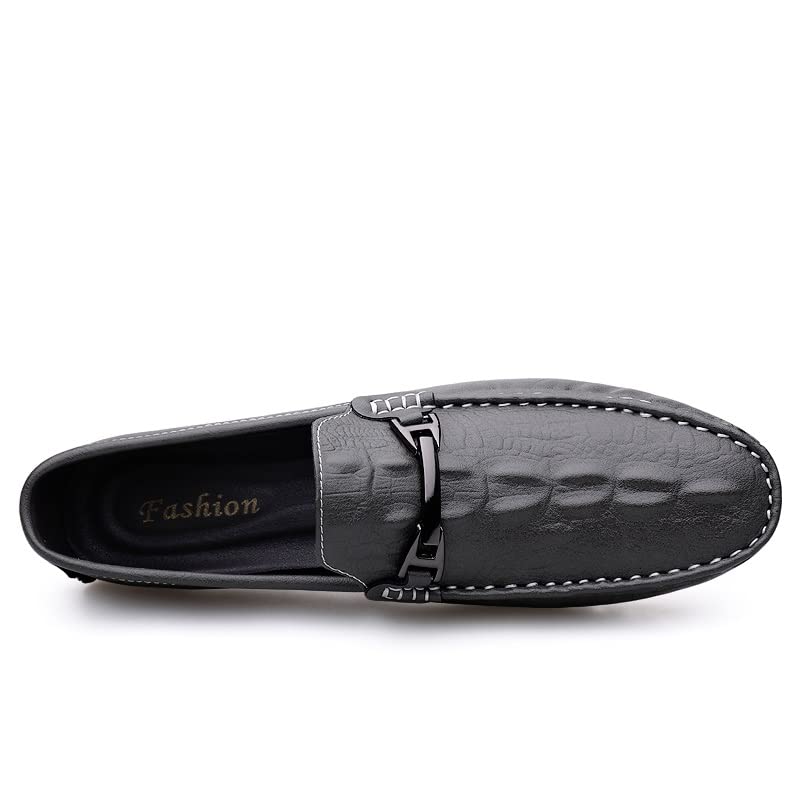 Men's Loafers Faux Crocodile Print Leather Comfortable Flexible Lightweight Anti-Slip Classic Walking Slip-on4